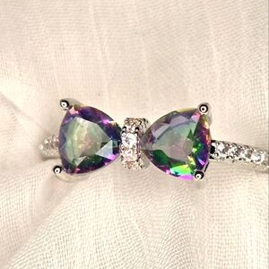 Mystic Topaz Bow Ring SZ.9